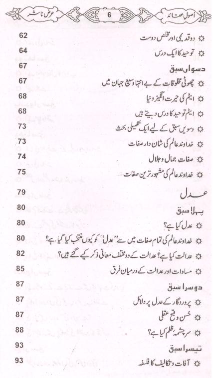 Usool e Aqaid | اصول عقائد