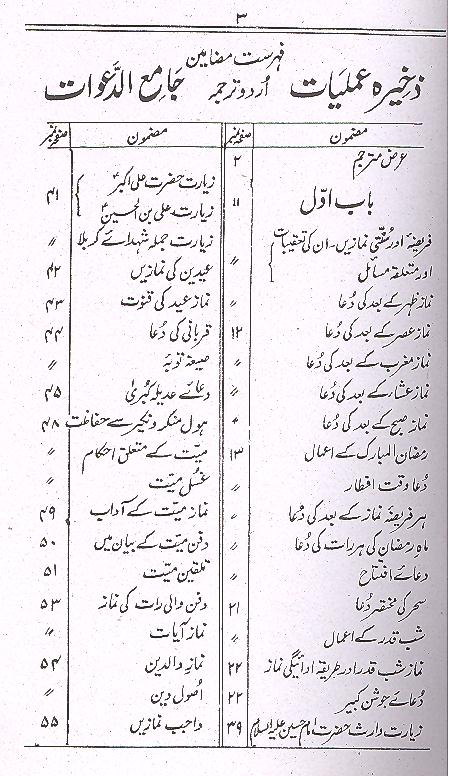 Zakheera e Amliyat | ذخیرہ عملیات